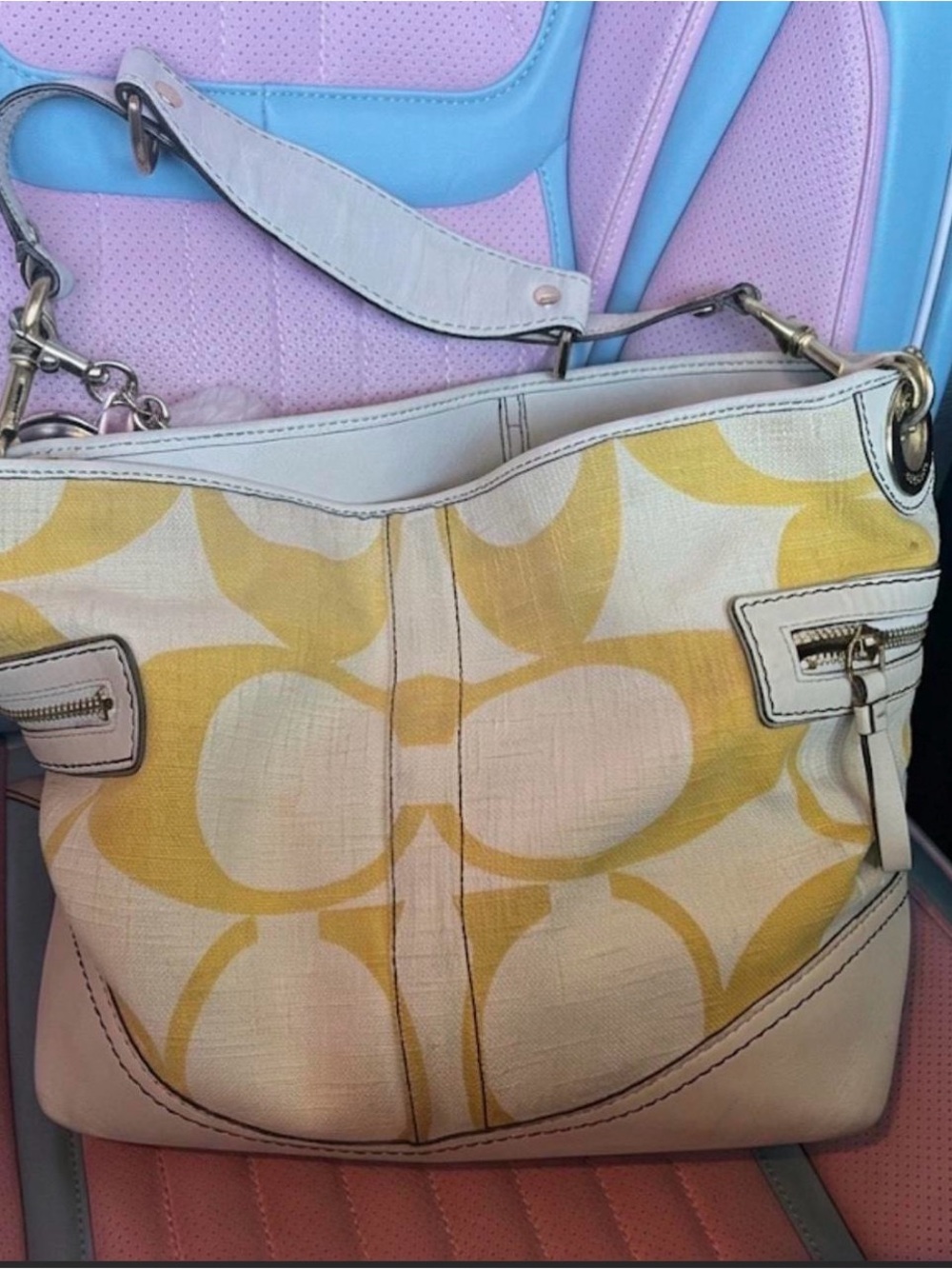 Coach Legacy Bag yellow signature